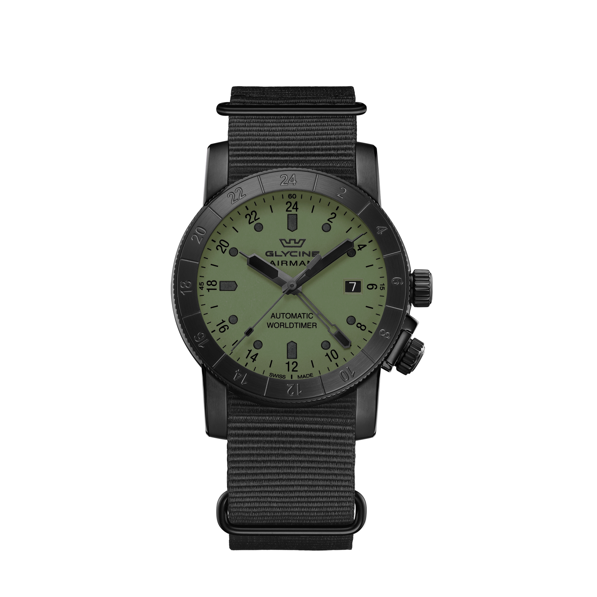 Glycine Men's Airman Contemporary GMT 42mm Automatic Watch GL0493