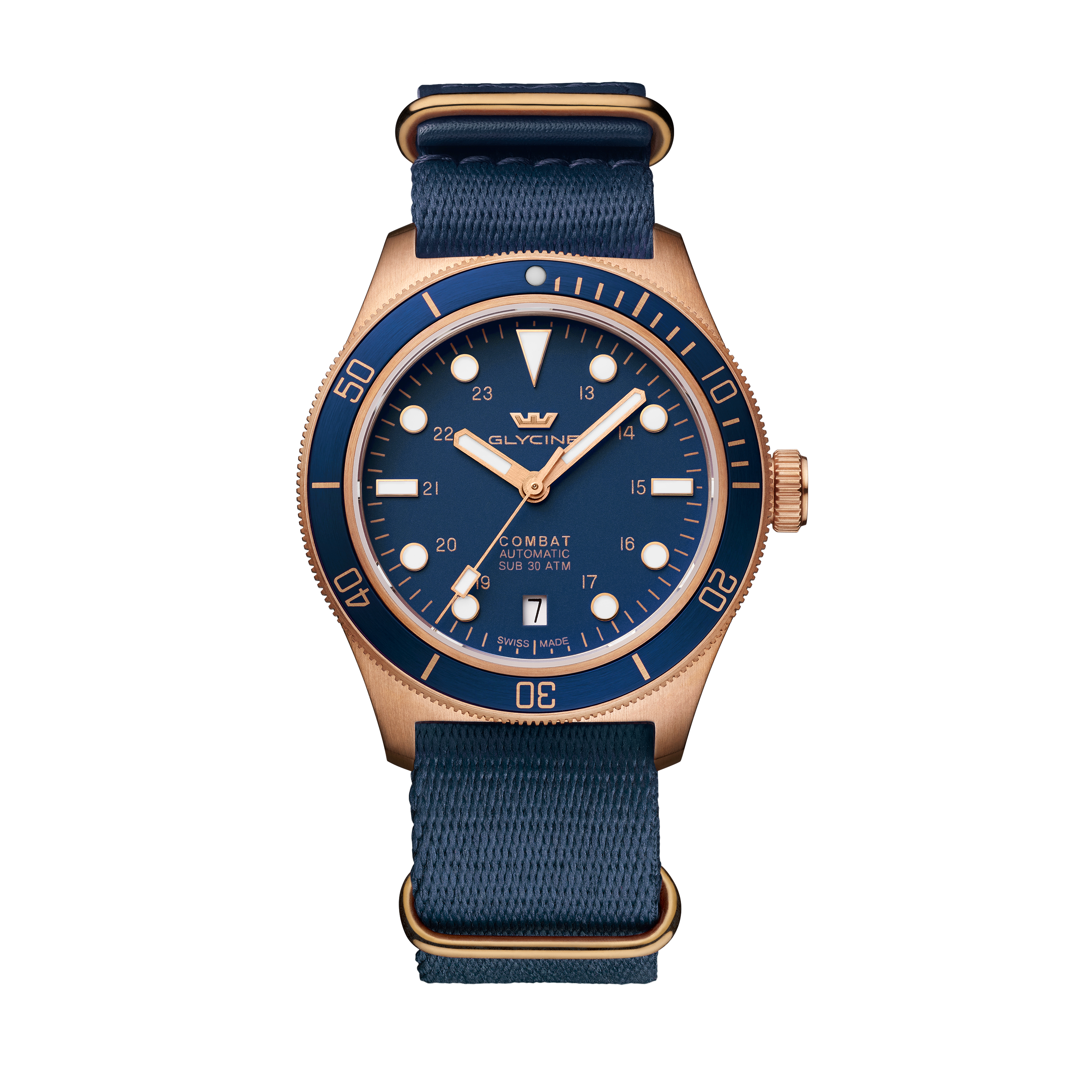 Glycine Unisex Combat Sub Sport Bronze 39mm Automatic Watch GL0518