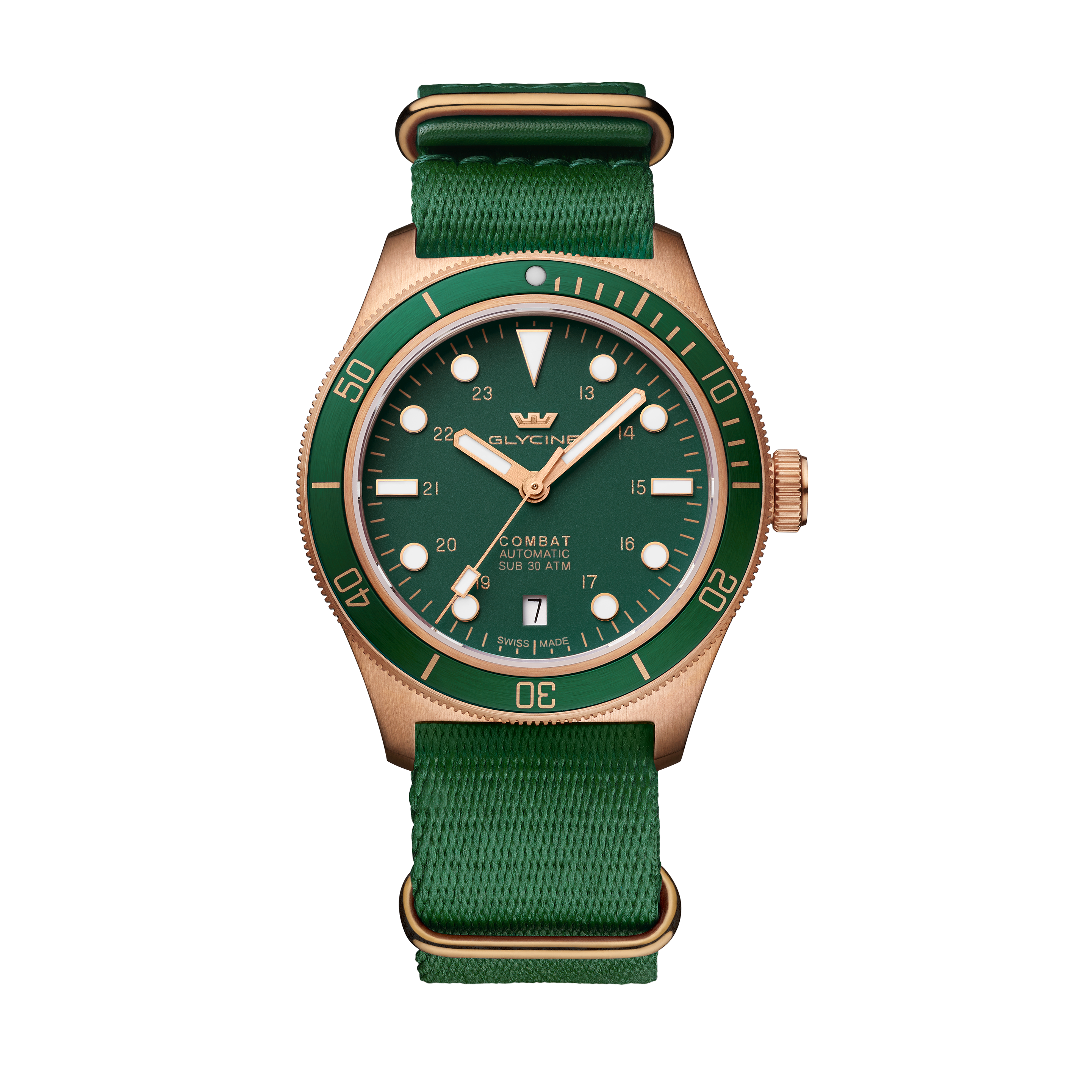 Glycine Unisex Combat Sub Sport Bronze 39mm Automatic Watch GL0519