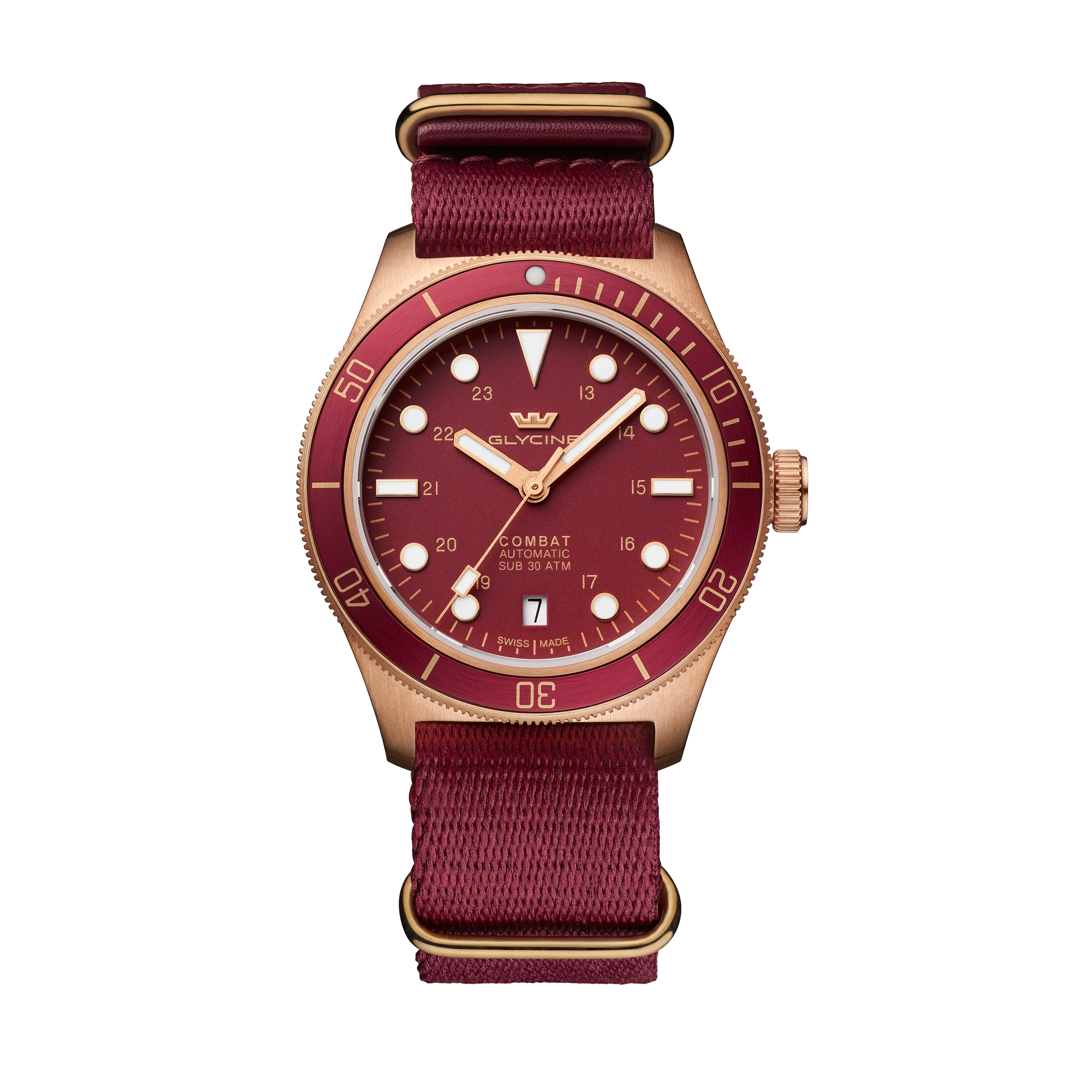 Glycine Unisex Combat Sub Bronze 39mm Automatic Watch GL0520