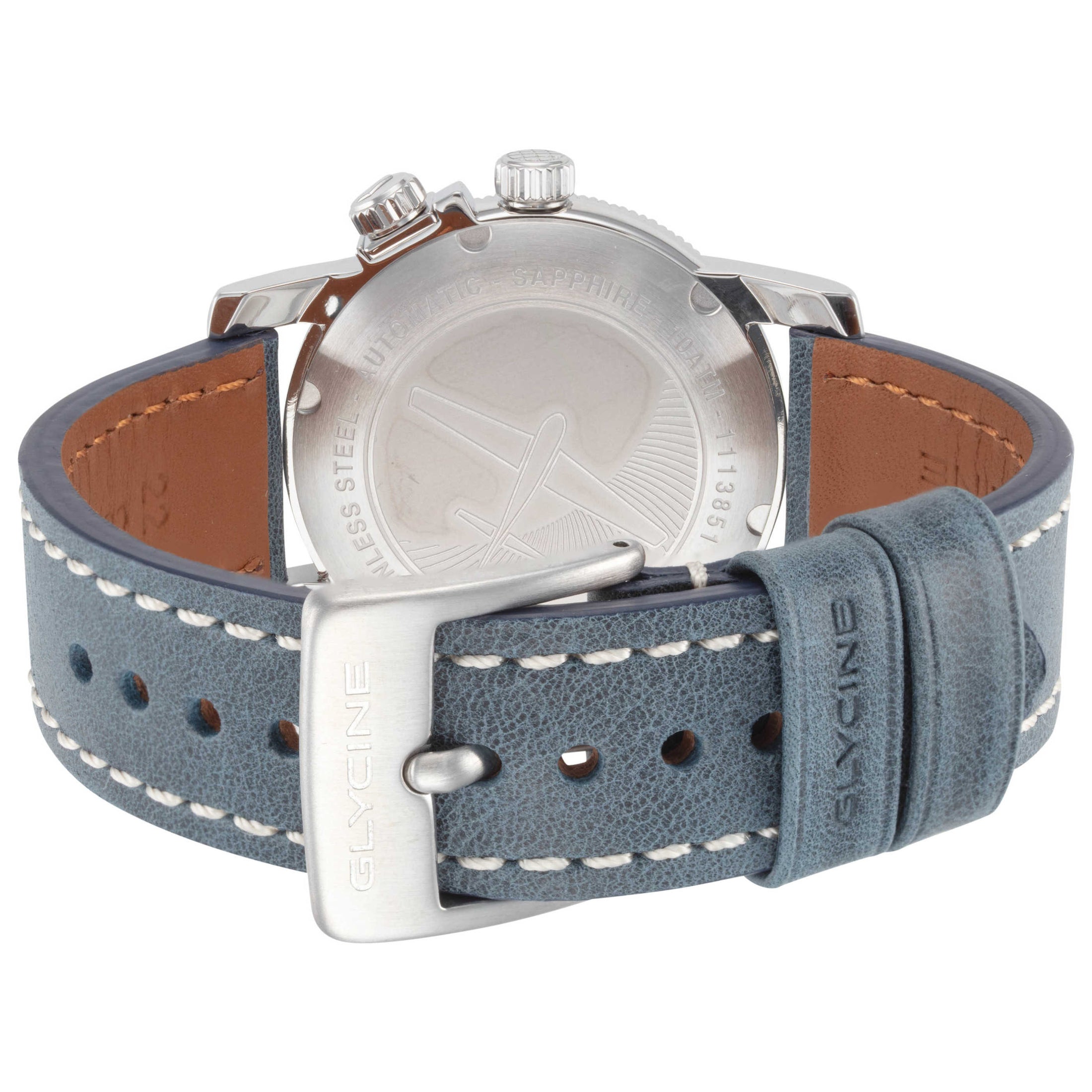 GLYCINE エアマン ダブルトゥエルブ 自動巻き ウォッチ ブルー グリシン Glycine Men's Airman Double Twelve 42mm Automatic Watch GL0553