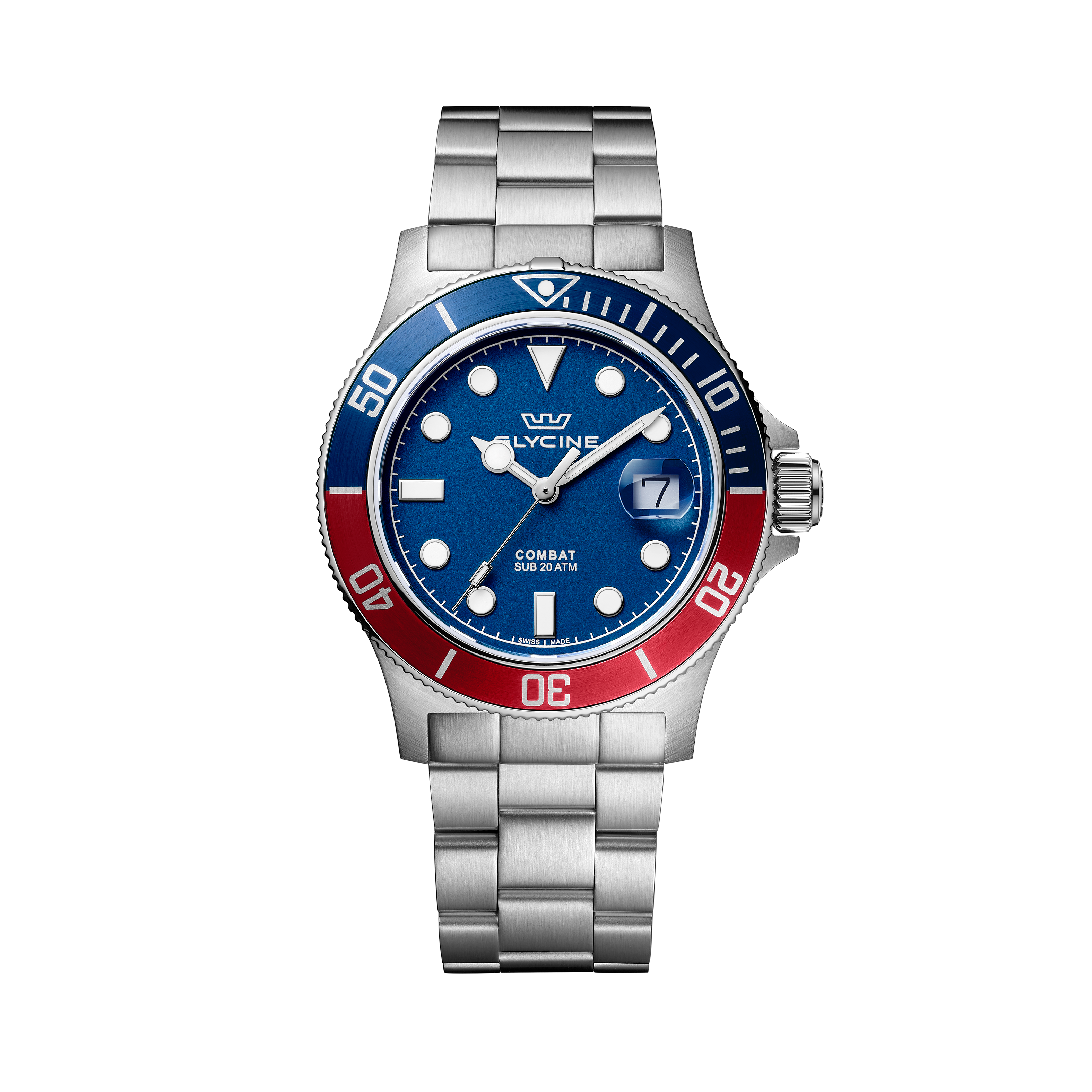 Reloj de Cuarzo Glycine Combat Sub Sport de 42mm para Hombre GL1016