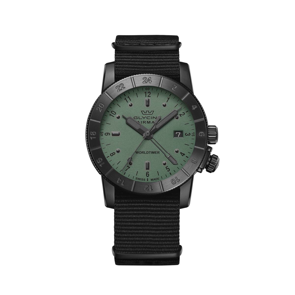 Glycine Airman Worldtimer 42 GMT Dual Time Quartz GL1024