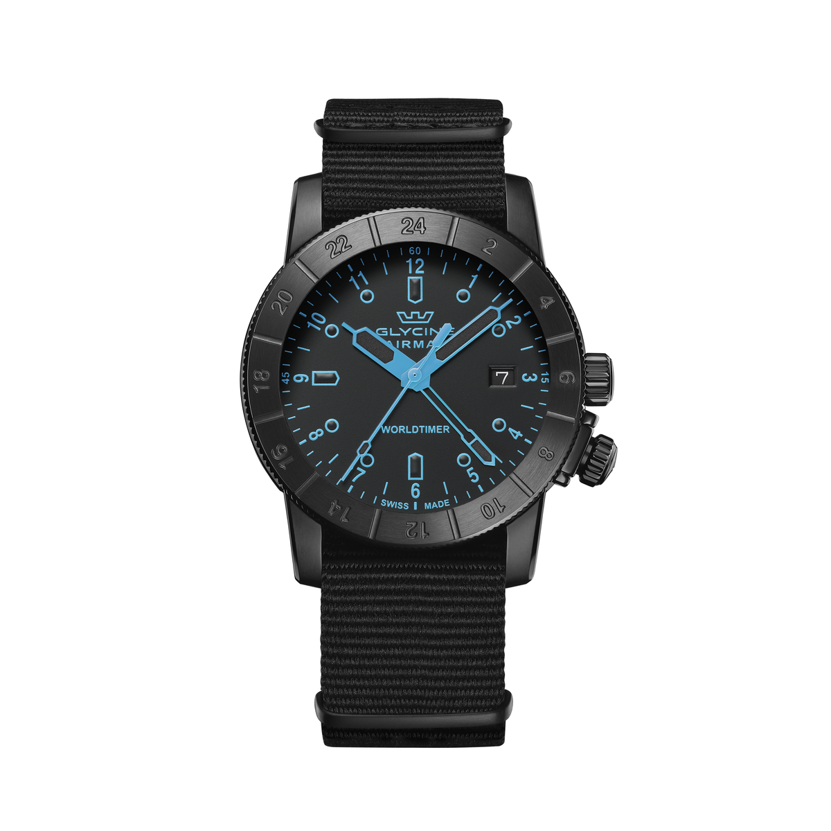 Glycine Airman Worldtimer 42 GMT Dual Time Quartz GL1025