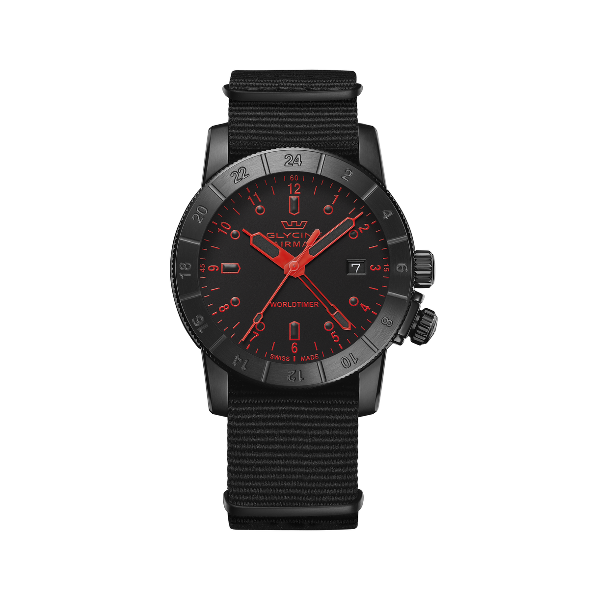 Glycine Airman Worldtimer 42 GMT Dual Time Quartz GL1027