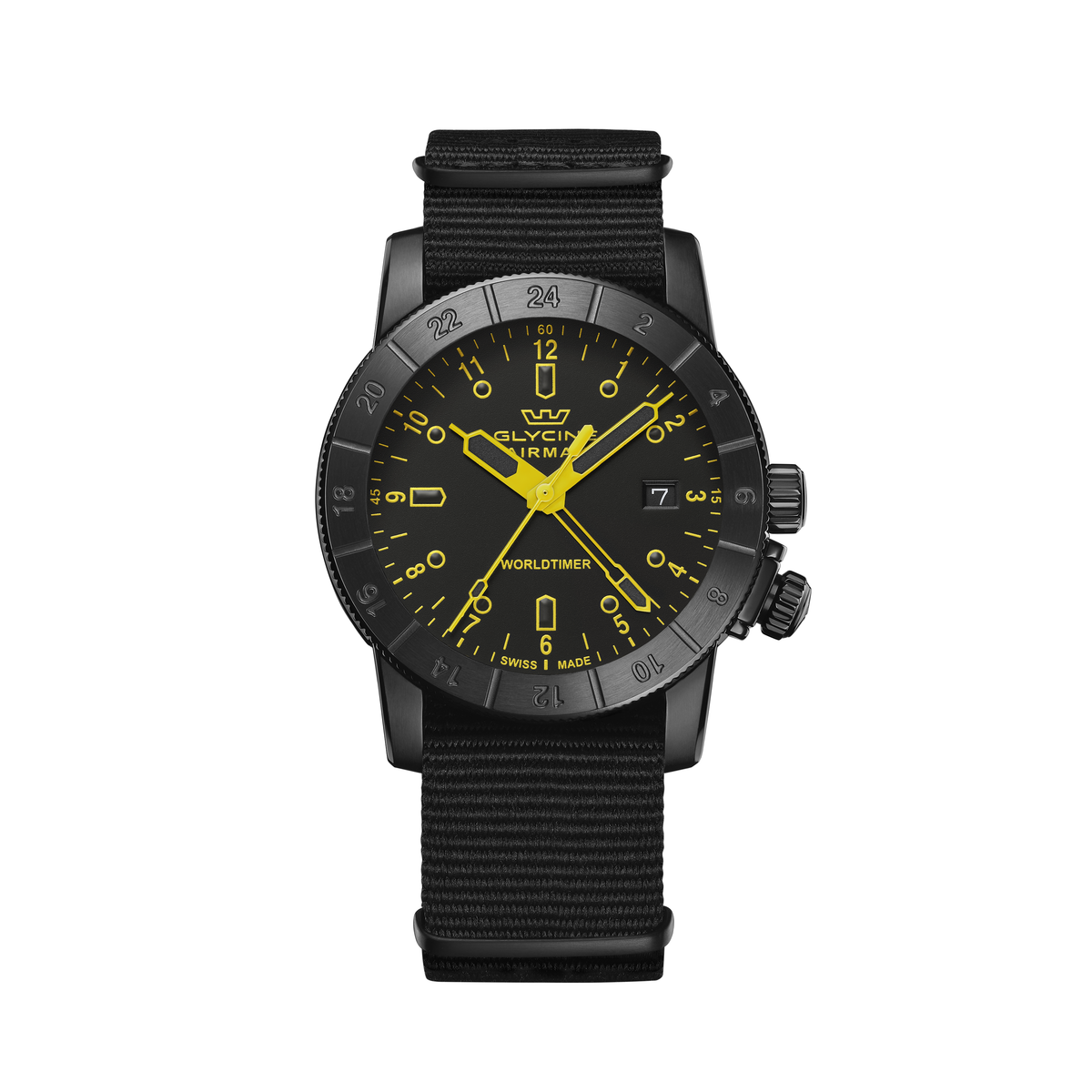 Glycine Airman Worldtimer 42 GMT Dual Time Quartz GL1029