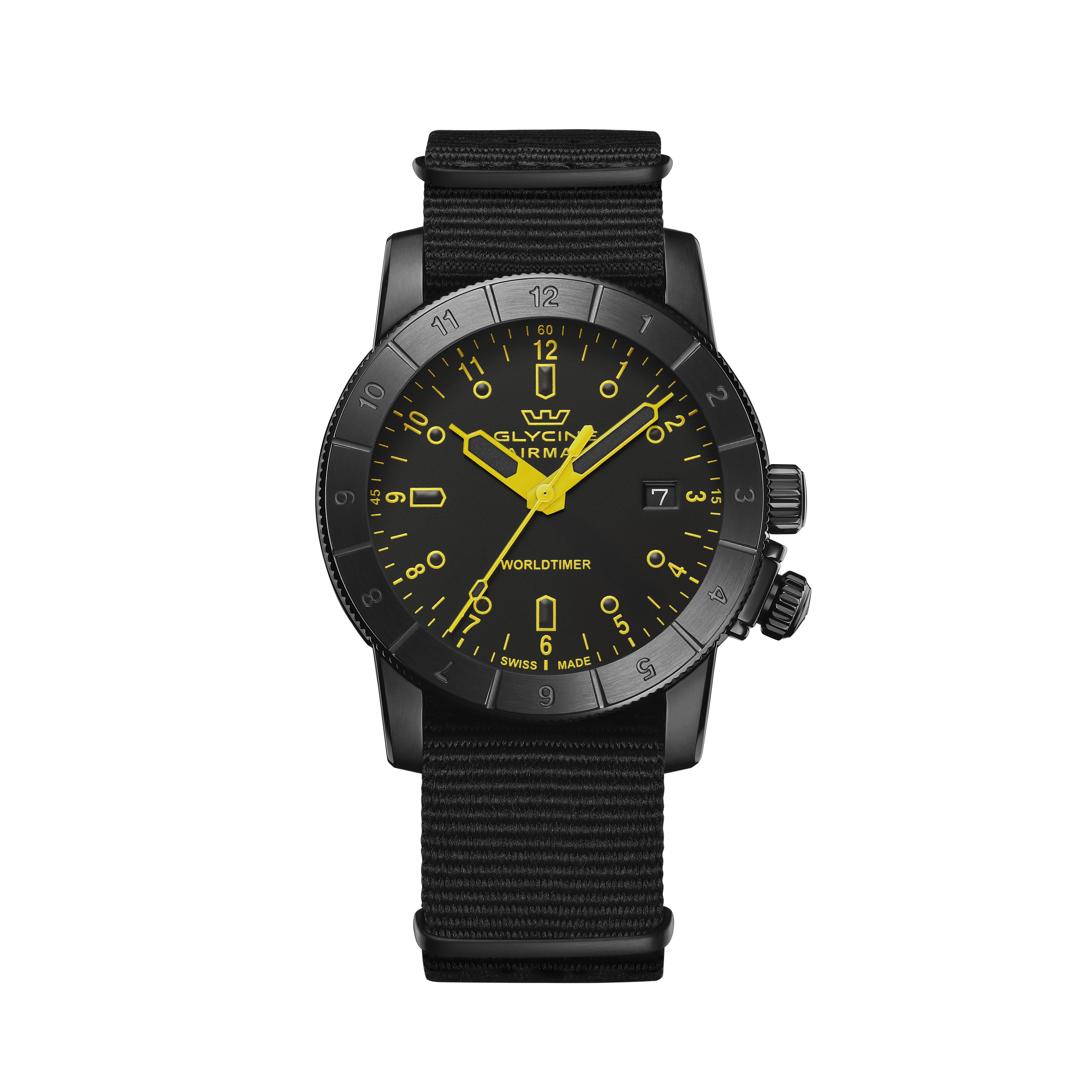 Glycine Men's Airman Worldtimer 42mm Quartz Watch GL1038