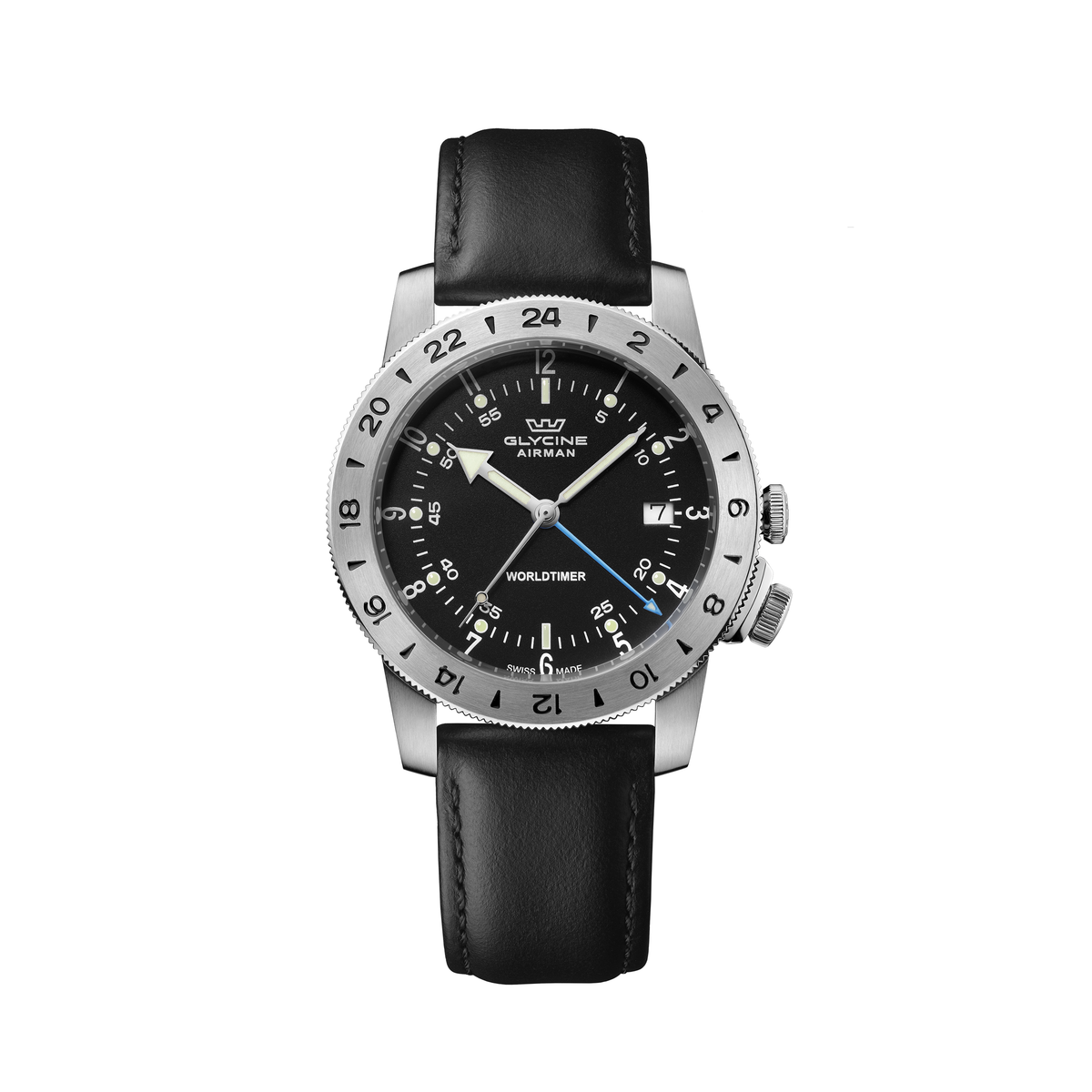 Glycine Airman Worldtimer 40 GMT Dual Time Quartz GL1048