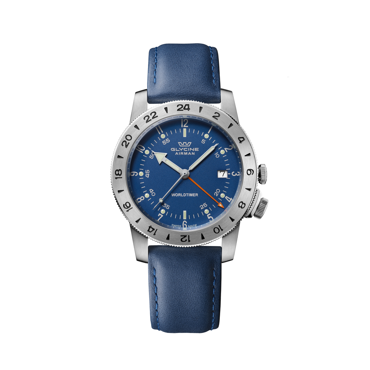 Glycine Airman Worldtimer 40 GMT Dual Time Quartz GL1049