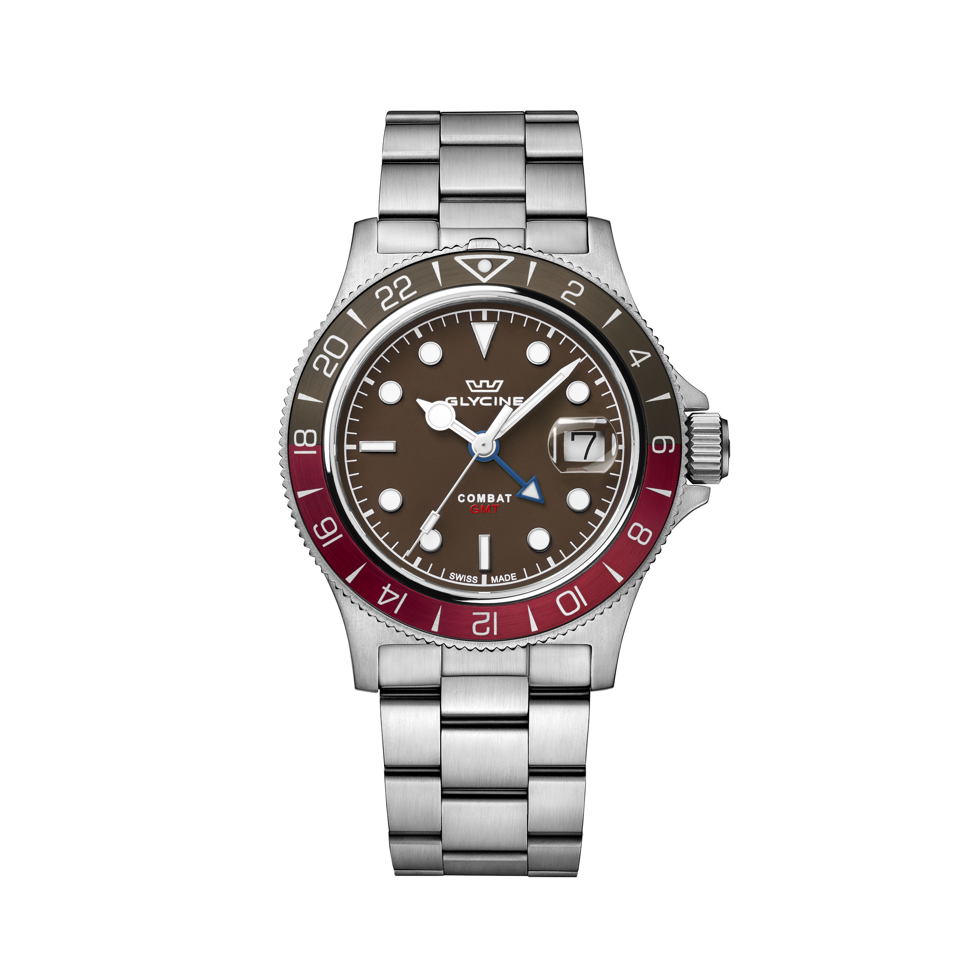 Glycine Men's Combat Sub Sport GMT 42mm Quartz Watch GL1053