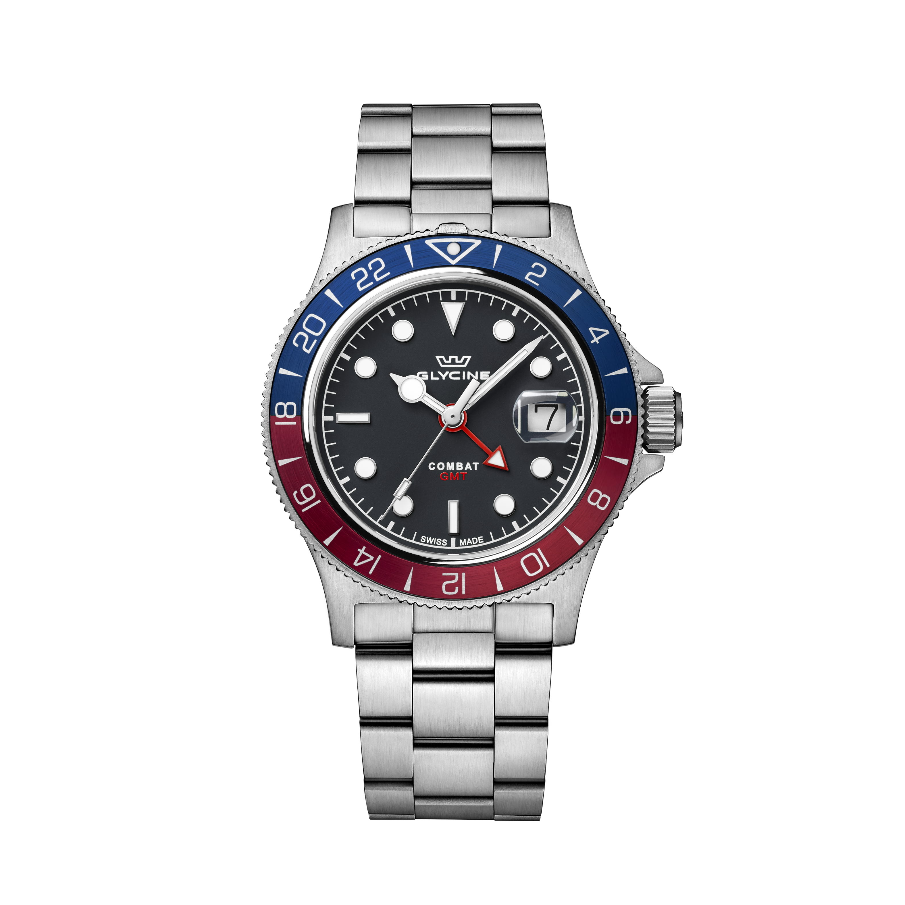 Glycine Men's Combat Sub Sport GMT 42mm Quartz Watch GL1054