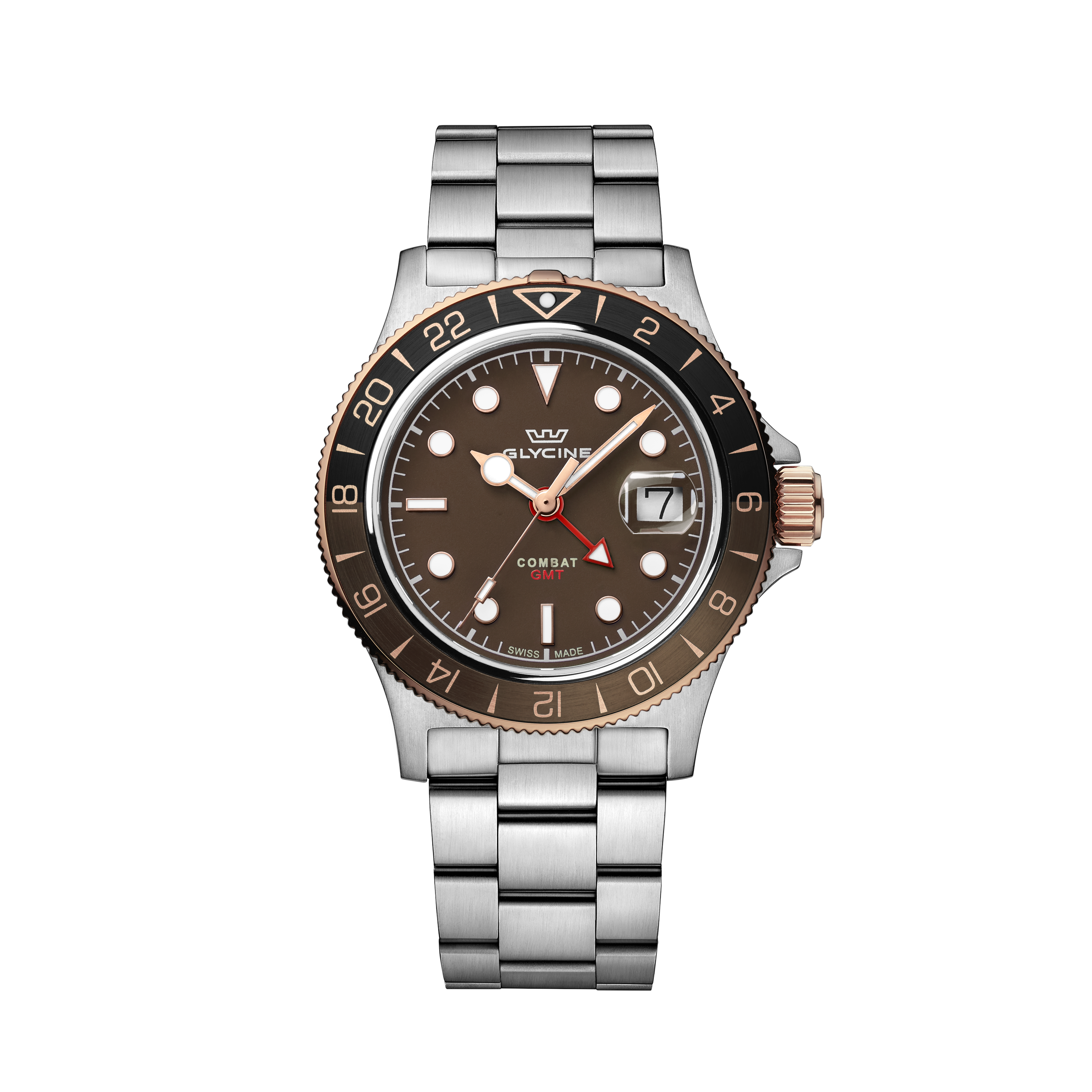 Glycine Men's Combat Sub Sport GMT 42mm Quartz Watch GL1056