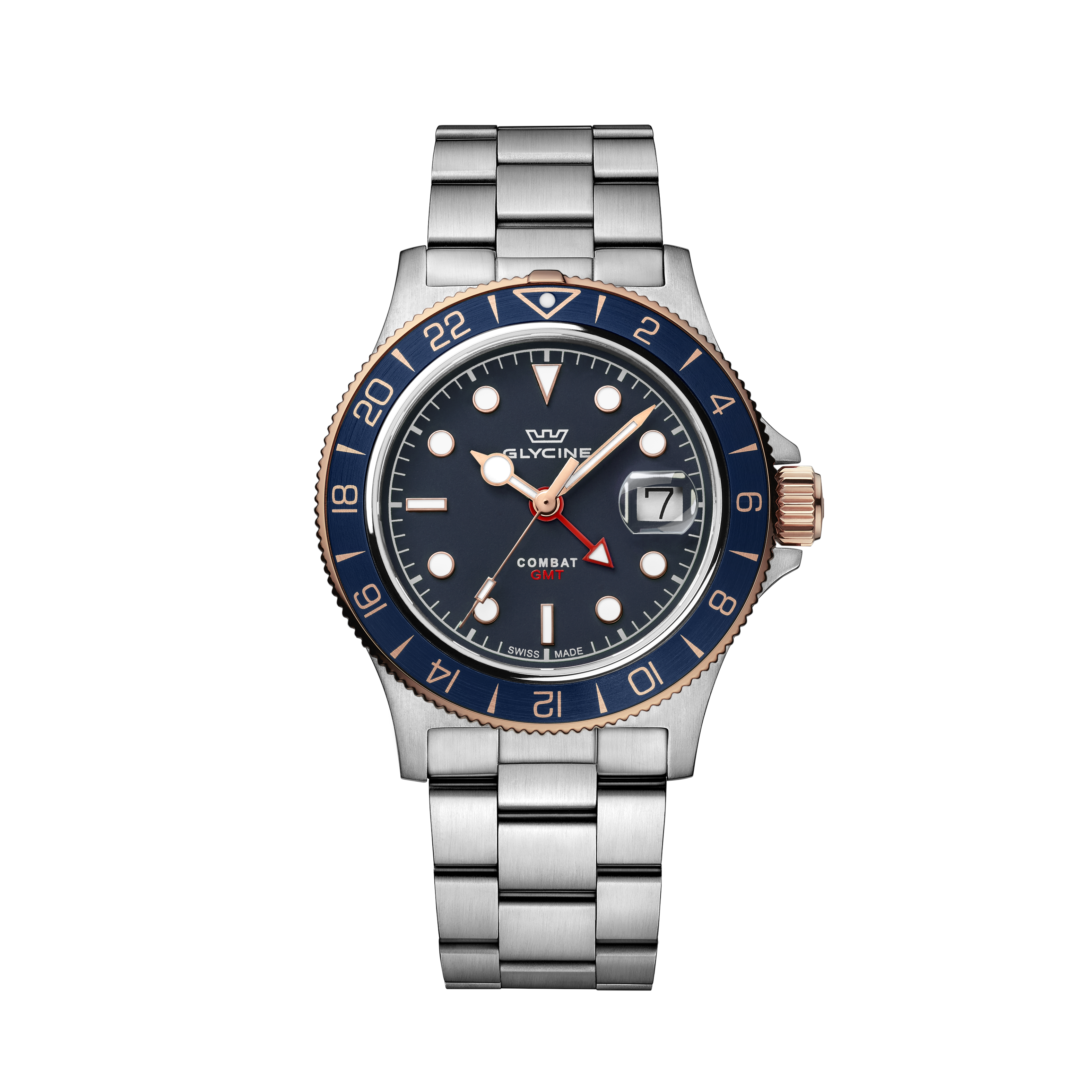 Glycine Men's Combat Sub Sport GMT 42mm Quartz Watch GL1057