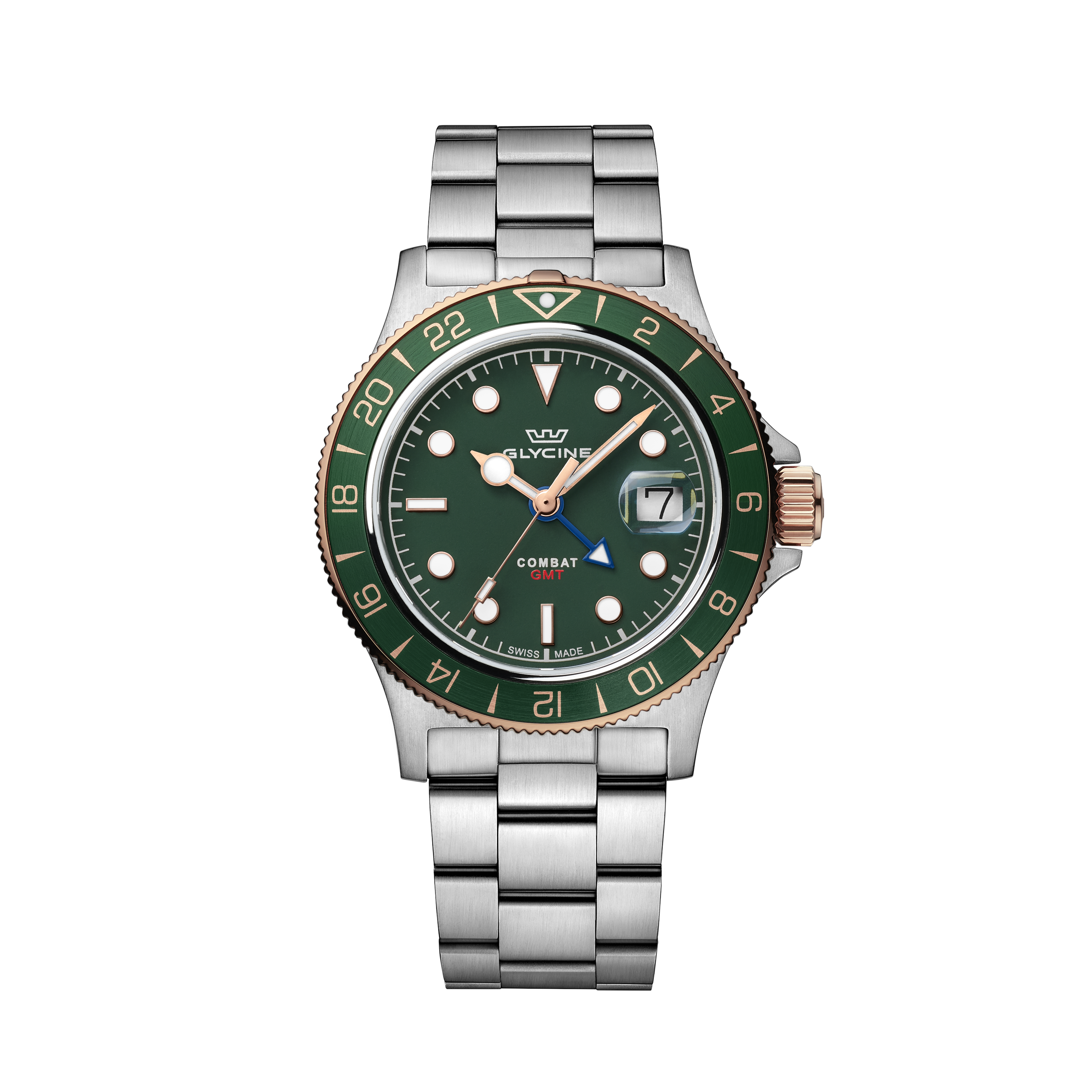 Glycine Men's Combat Sub Sport GMT 42mm Quartz Watch GL1058