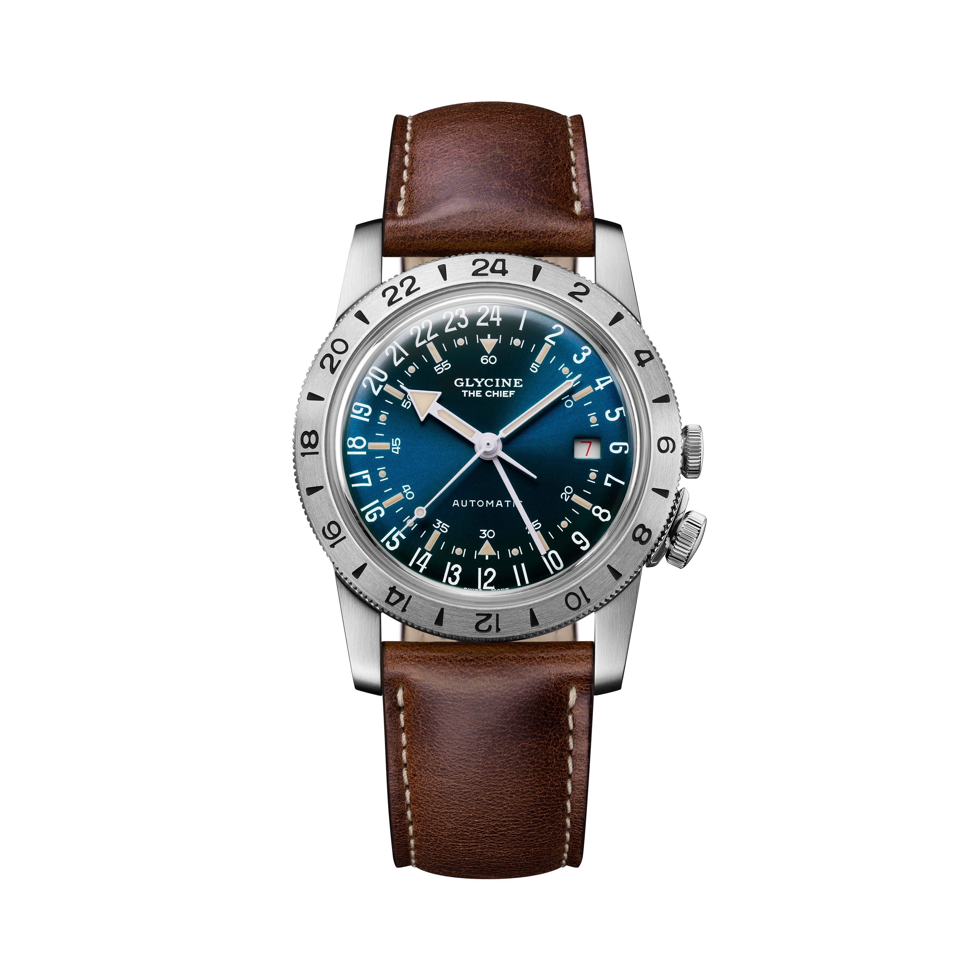 Glycine Men's Airman Vintage The Chief GMT 40mm Automatic Watch GL0306