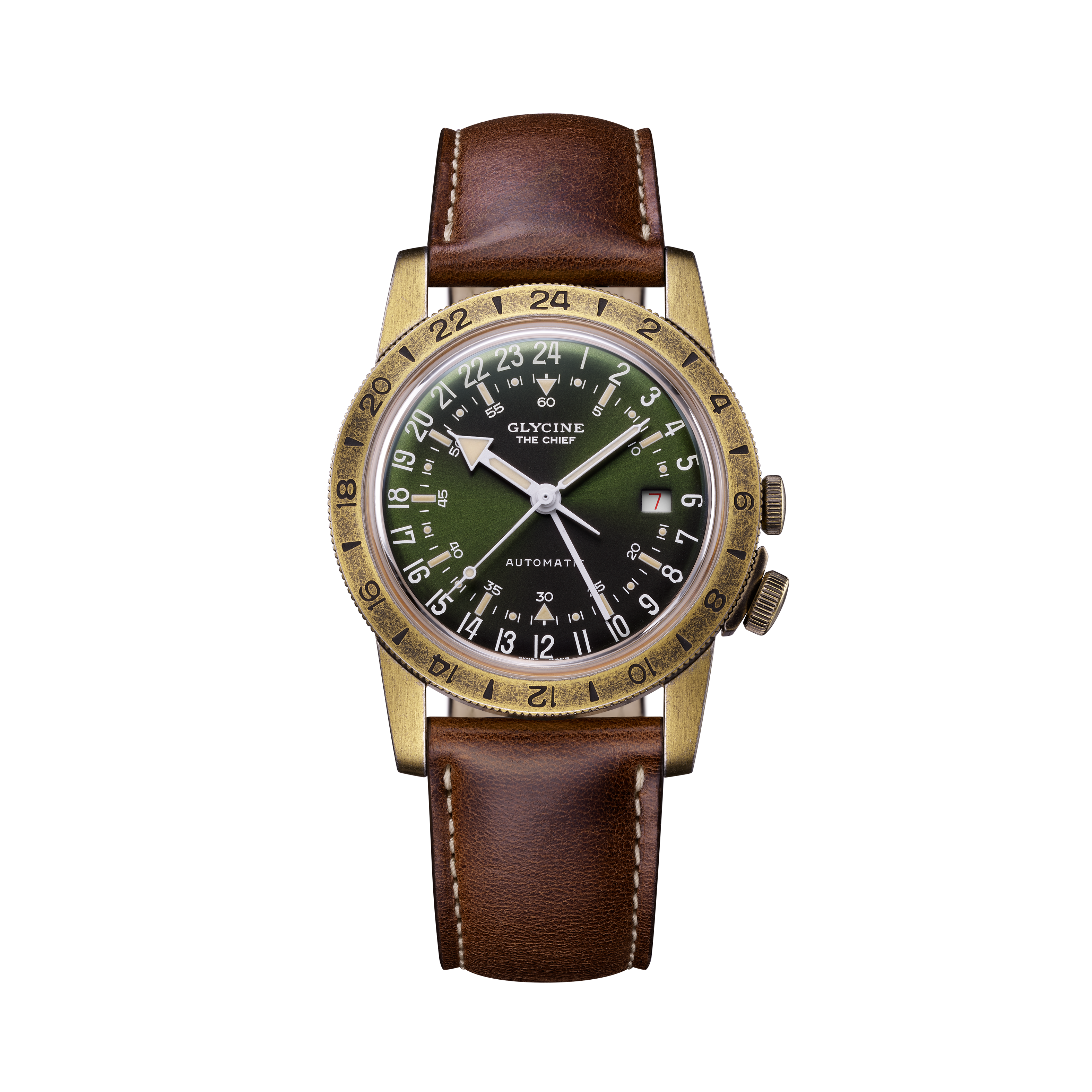 Glycine Men's Airman Vintage The Chief GMT 40mm Automatic Watch GL0307